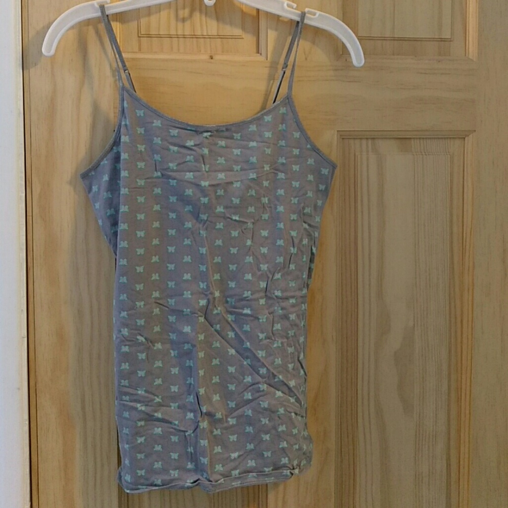 Gray spaghetti strap tank top
